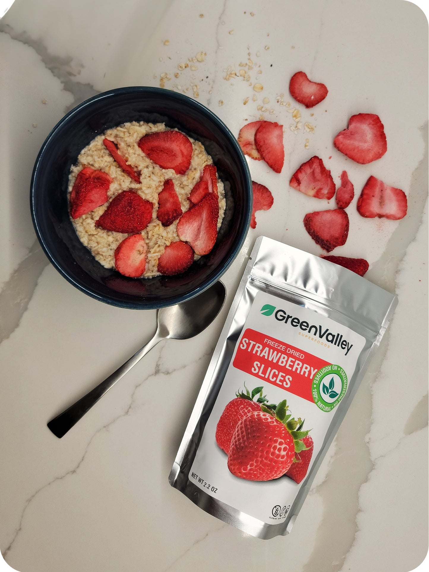 
                  
                    Freeze Dried Strawberry Slices - 100% Natural - No Added Sugar
                  
                