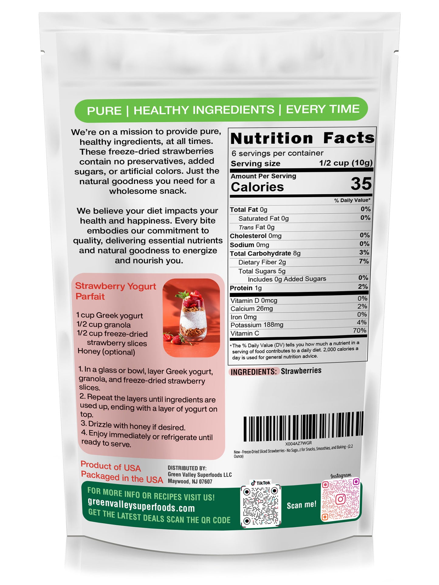 
                  
                    Freeze Dried Strawberry Slices - 100% Natural - No Added Sugar
                  
                